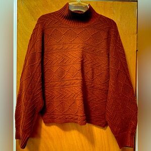 Cable knit, Mock neck Sweater